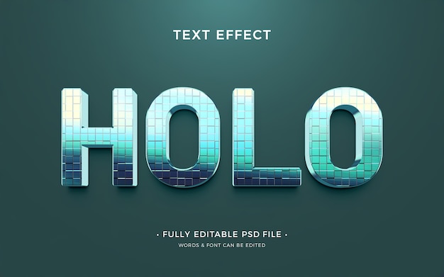 Effet de texte holo chrome