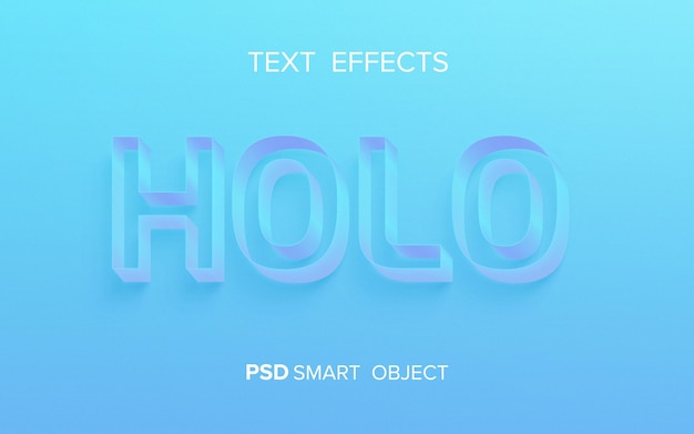 Effet de texte holographique