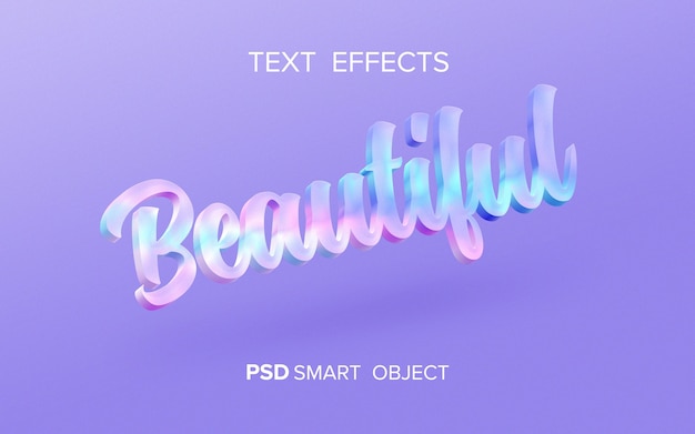 Effet de texte holographique