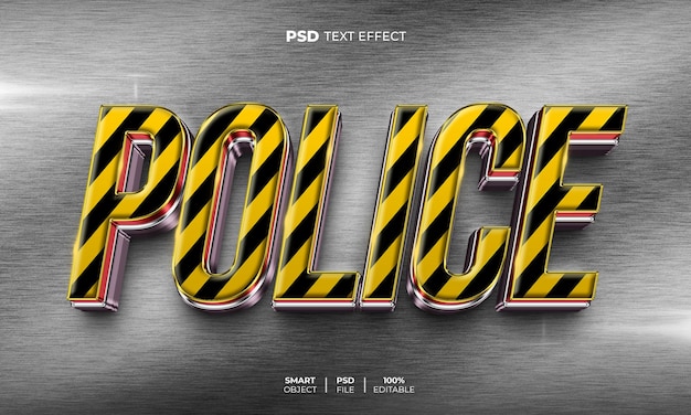 PSD effet de texte modifiable 3d de la police