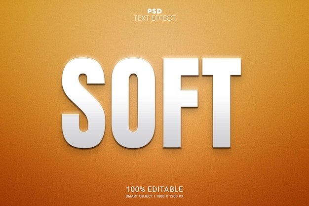 Effet de texte modifiable PSD 3D doux