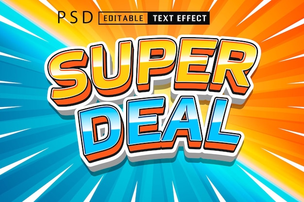 PSD effet de texte modifiable psd super deal