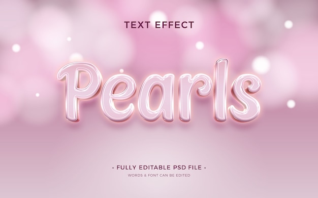 PSD effet de texte perle