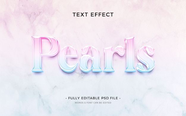 PSD effet de texte perle