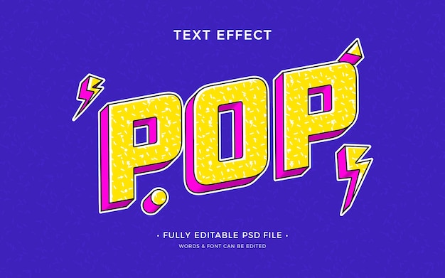 Effet de texte POP art