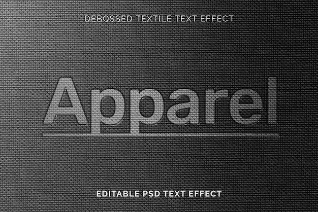 PSD effet de texte psd, modèle de haute qualité textile estampé