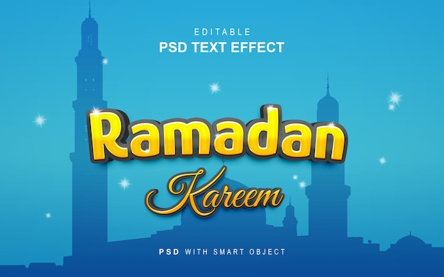 Effet de texte ramadan kareem modifiable