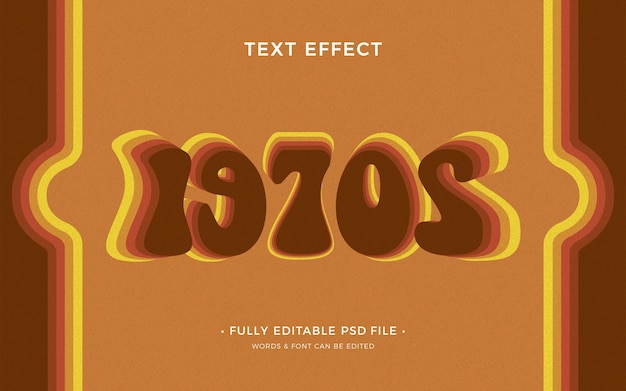 effet de texte de style années 70