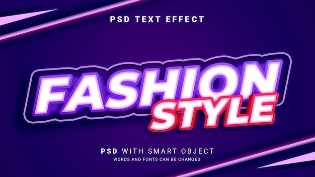 PSD effet de texte de style mode