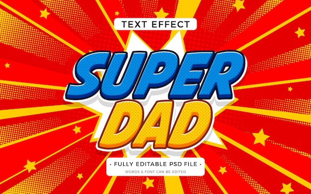 PSD effet de texte super papa