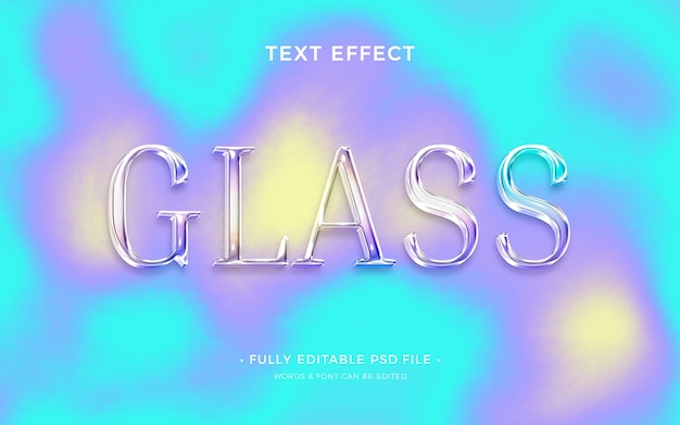 Effet de texte en verre