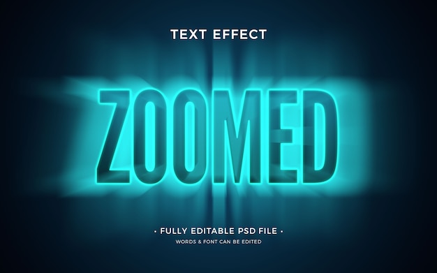 Effet de zoom sur le texte