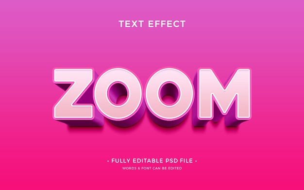 Effet de zoom sur le texte