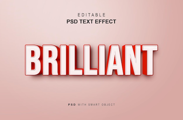 Effets de texte modifiables brillants