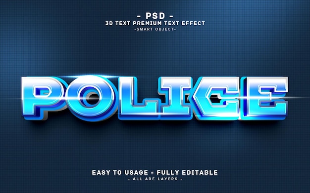 PSD effets de texte psd modifiables 3d de la police avec un arrière-plan premium