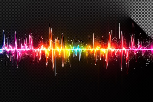 Effetto dello spettro audio sullo sfondo trasparente