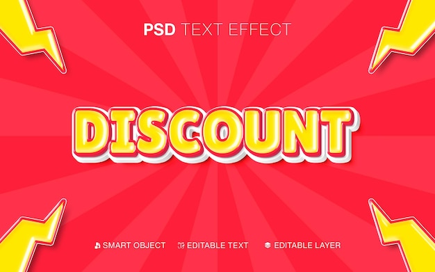 PSD effetto di testo dicsount 3d modificabile