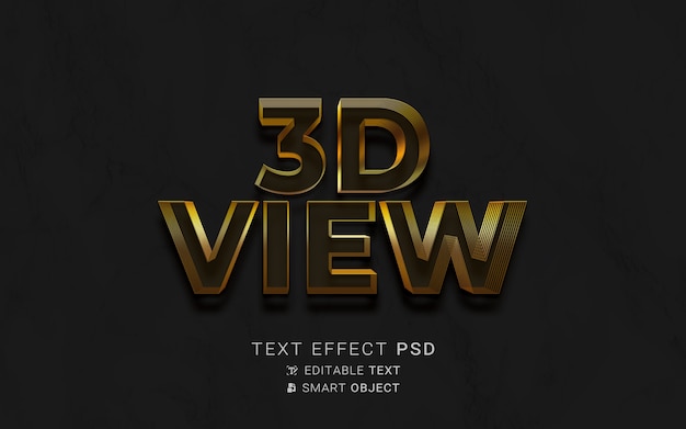 Effetto di visualizzazione del testo 3D