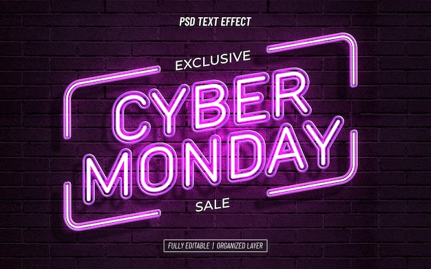 PSD effetto testo cyber monday