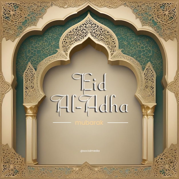 PSD eid al adha mubarak médias sociaux poster un modèle de design psd instagram poster une place