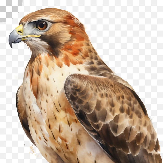 PSD ein aquarellgemälde eines falken - vogel png, transparentes png