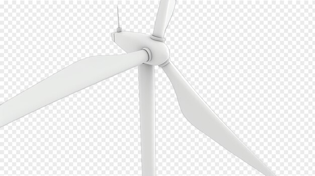 PSD ein realistisches foto von einer windturbine, isoliert auf einem transparenten hintergrund