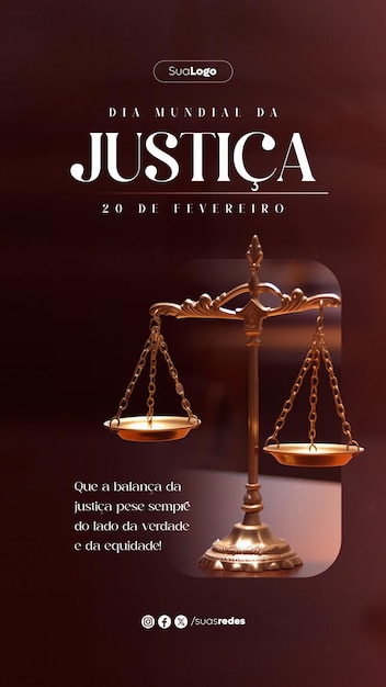 Ein Social-Media-Post zum Dia Mundial da Justicia