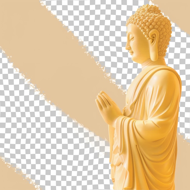 PSD eine buddha-statue sitzt auf einem gerahmten hintergrund