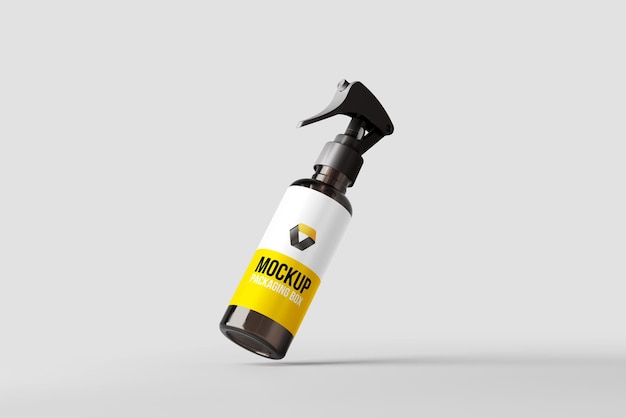 PSD eine schwarz-gelbe sprayflasche mit dem wort kodak auf dem etikett