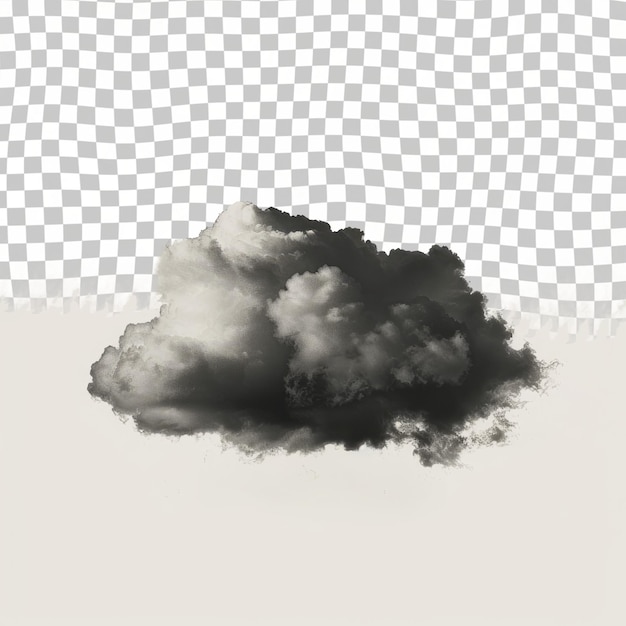 PSD eine wolke, die am himmel ist und das wort "wolke" drauf hat