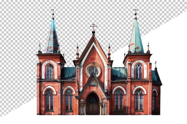 PSD eine zeichnung einer kirche mit einem kreuz an der spitze