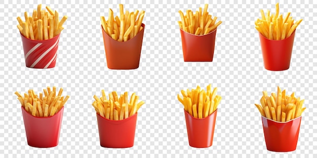 Elegantes batatas fritas coleção png