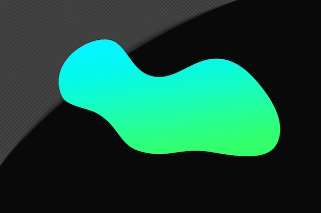 Élément de gradient de forme abstraite avec modèle de couleur vert bleu Psd Png Design