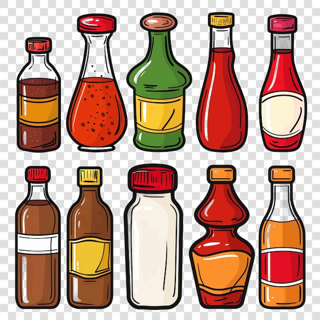 PSD élément vectoriel de fond transparent des sauces