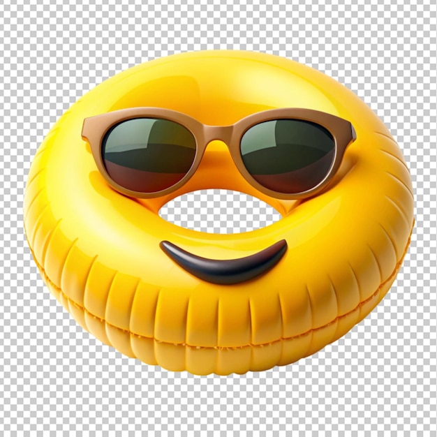 Emoji flottant dans la piscine