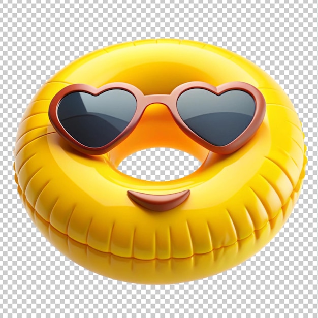 Emoji flottant dans la piscine