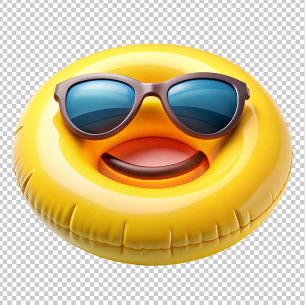 Emoji flottant dans la piscine