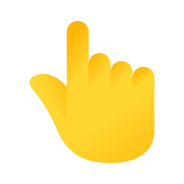 PSD emoji mano isolata