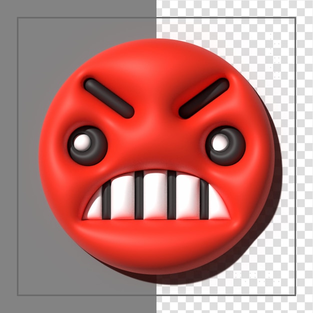 Emoji rouge amour émoticônes visages avec des expressions faciales icônes Emoji stylisées 3D