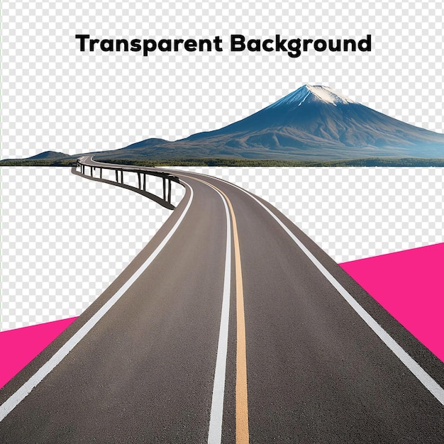 Empty Road Journey fundo transparente em PNG