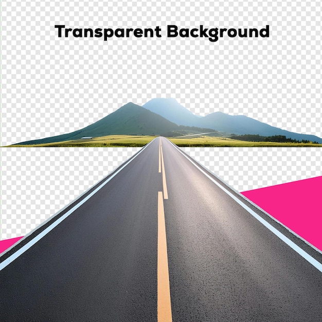 Empty Road Journey fundo transparente em PNG