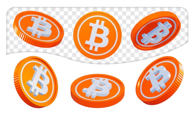 PSD un ensemble de pièces orange avec le mot "crypto" sur le dessus.