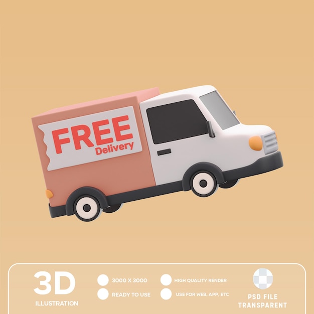 PSD entrega gratuita de psd ilustração 3d