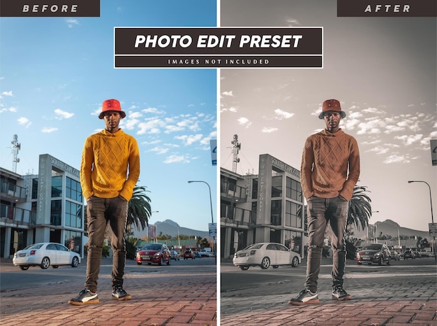 Entsättigter voreingestellter Filter zur Fotobearbeitung für Street Fashion-Bekleidungsmarken