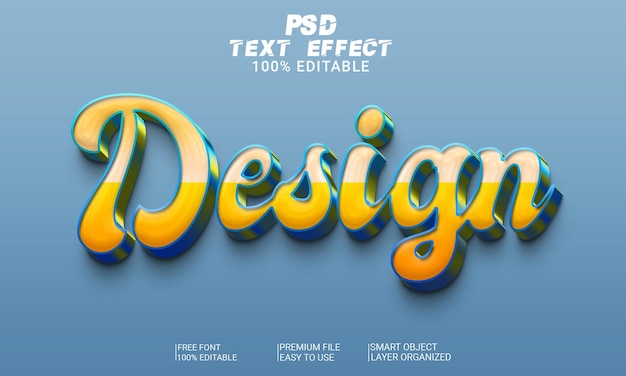 Entwerfen Sie eine 3D-Texteffekt-PSD-Datei