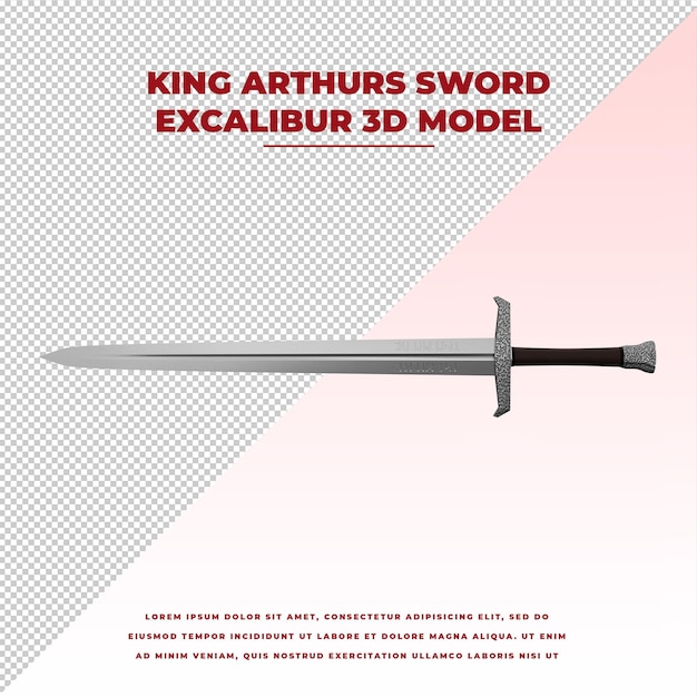 PSD l'épée excalibur du roi arthur