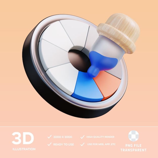 PSD escolhedor de cores psd ilustração 3d