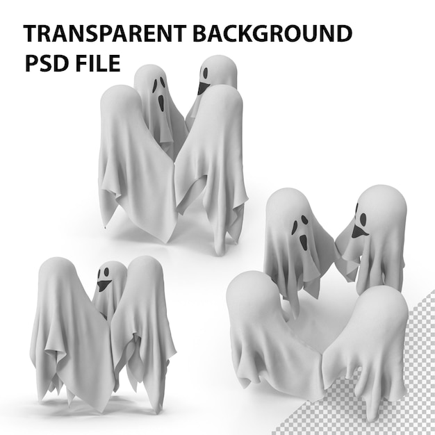 PSD fantasma de halloween png