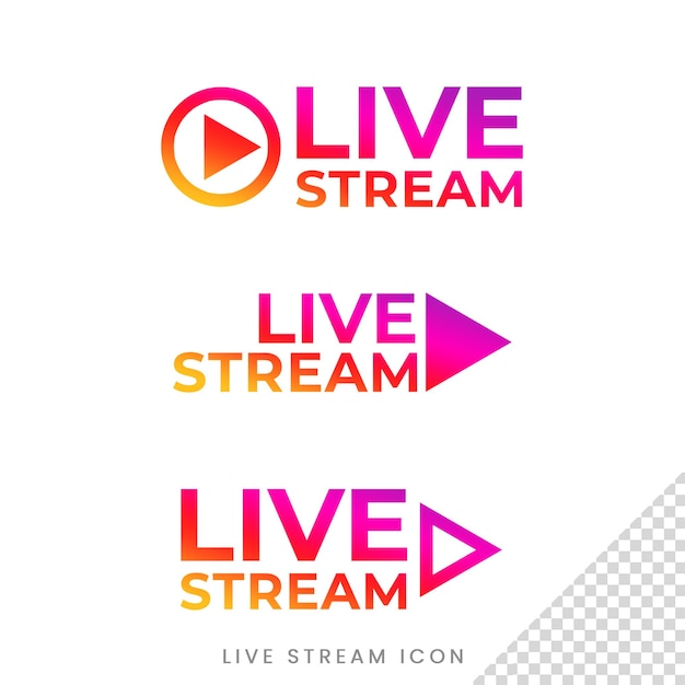 PSD farbverlauf transparenter hintergrund instagram live-stream-symbol