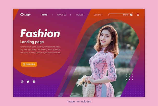 Fashion Landing Page Website Vorlage